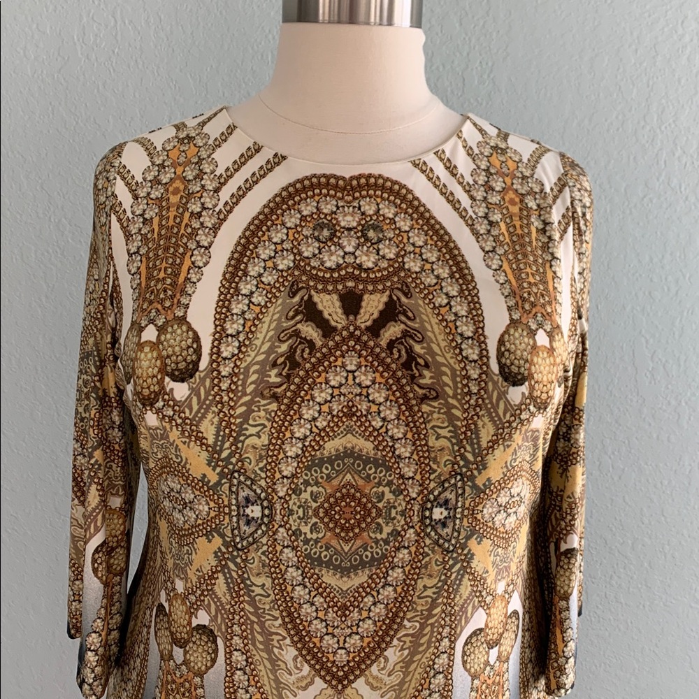 Chico’s Natalie Status Print Midi Dress - Picture 4 of 11